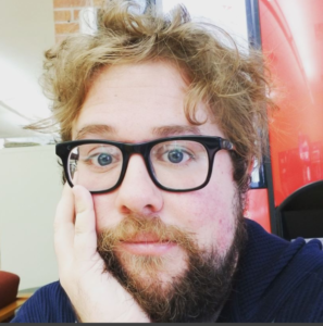 Neil, the author, wearing dark glasses