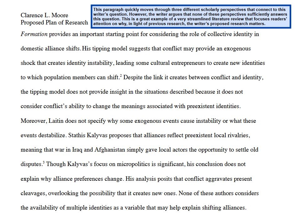 A sample grant proposal, with rhetorical annotations, from the UW-Madison Writing Center's Online Writer's Handbook.