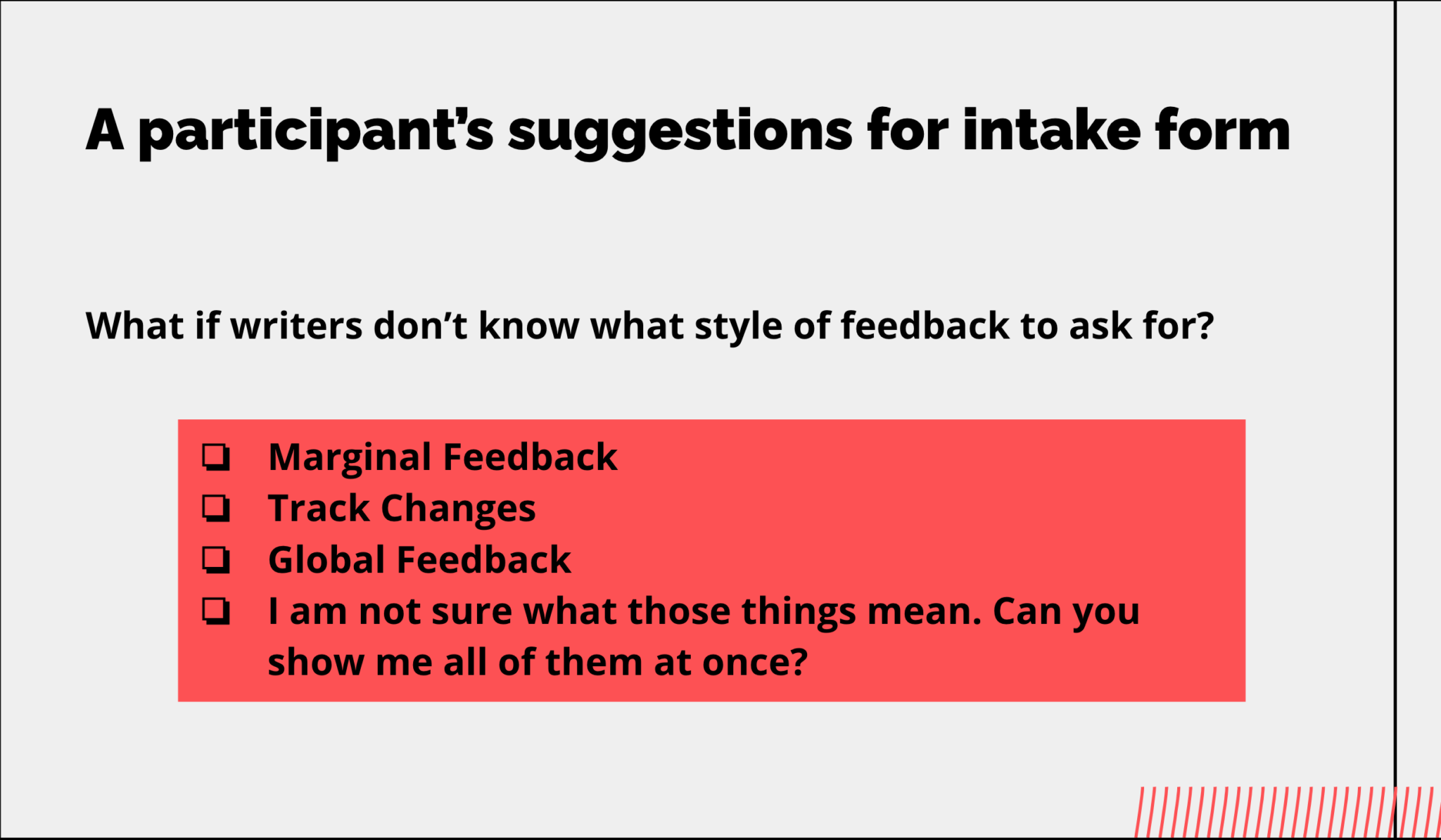 Illuminating the Writer Behind the Draft: Insights on Written Feedback ...